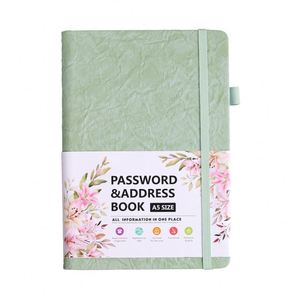 Password Book for Strap <b>Custom</b> PU A4 Notebook with Horizontal Line <b>Diary</b> Plus Logo Creative - Product Image 1