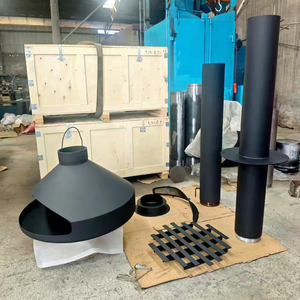 Caminetto Moderno Autoportante Sospeso Personalizzato in Metallo e Legno, Riscaldamento Interno a Legna Rotante <span class=keywords><strong>per</strong></span> Villa - Product Image 4