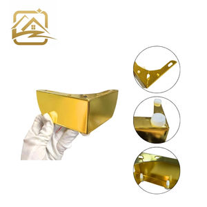 Pieds de canapé en métal noir en forme de L, 6 cm, solides, deux-en-un, prix usine, pas chers, pour canapé-lit et armoire - Product Image 2