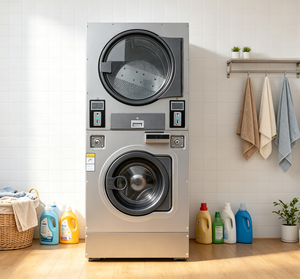 เครื่องซักผ้าและอบผ้าแบบหยอดเหรียญ MCKINNEY รุ่น Commercial Up-Down Structure ขนาด 12 กก. บริการตนเอง - Product Image 2
