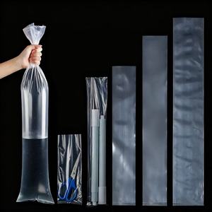 Long Extra Thick Transparent Silk Screen Printed Waterproof Heat Seal <strong>PE</strong> Flat <strong>Bag</strong> For Light Tube Packaging Longquan Brand - Product Image 3