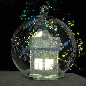 2024 decoración navideña vacía esfera navideña blanca Lisa adornos bola de cristal - Product Image 5