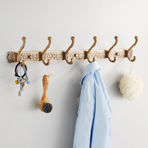 Alloy Wall <b>Hooks</b> Rectangle Shape Cast Iron Wall Mounted <b>Coat</b> Rack For Bathroom Kitchen Door Back Use - Product Image 2