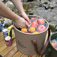 Sac de transport pliable en PVC de 20 L pour camping, pique-nique, pêche, collecte de bois de chauffage - Personnalisable avec logo - Outil de plein air