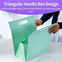 Boîte cadeau triangulaire en stock, vente chaude, pliable, fermeture magnétique avec logo en petit lot