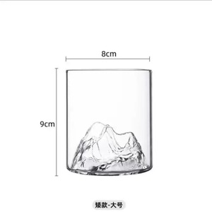 <span class=keywords><strong>Verre</strong></span> à boire en borosilicate haute résistance 7x7cm 9x8cm, motif vue sur la montagne, <span class=keywords><strong>transparent</strong></span>, pour la maison, l'hôtel et le bar - Product Image 6