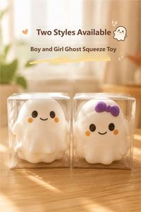 Juguete Antiestrés de Halloween con Forma de Fantasma, Decoración de Escritorio Suave, de Rebote Lento, de 10 cm, para Niños - Product Image 4