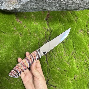 Haut de gamme importé M390 couteau lame fixe Portable chasse Camping couteau mammouth dent fossile poignée pour hommes cadeau - Product Image 4