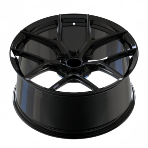 XINLAI Nuevo Juego de 4 Ruedas de Aleación de Aluminio Forjado de 5 Radios Angulares, Color Negro Brillante, Cóncavas Profundas, de 18-22 Pulgadas, 5x120, para Autos Deportivos - Product Image 4