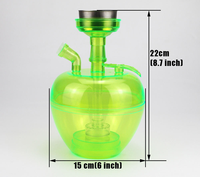 Chicha portable en acrylique Apple, incassable, avec lumière LED télécommandée, idéale pour les fêtes en extérieur et les cadeaux – Meilleures ventes