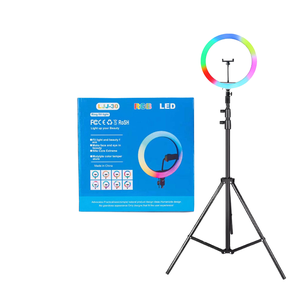 Kit Lumière Anneau LED Circulaire 10 Pouces 26 cm avec Trépied 1,6 m Changement de <span class=keywords><strong>Couleur</strong></span> 3 Modes pour Studio Streaming en Direct Éclairage Photographique Garantie 1 An - Product Image 1