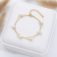Bracelet en perles d'eau douce naturelles pour femmes, design simple gypsophile, bracelet haut de gamme, nouveaux bijoux en gros