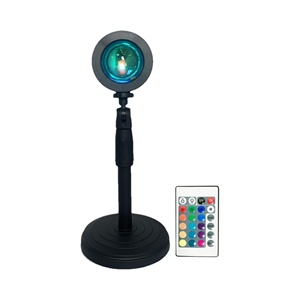 Lámpara de estudio portátil de 16 colores RGB para video, transmisión en vivo, control remoto, fotografía, luz LED de atardecer y amanecer con efecto arcoíris. - Product Image 1