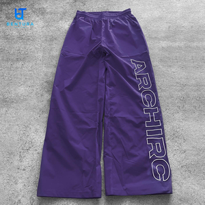Bentura Chất lượng cao tùy chỉnh thêu logo lỏng không thấm nước chắn gió <span class=keywords><strong>Polyester</strong></span> Quần Baggy Nylon theo dõi quần cho nam giới - Product Image 3