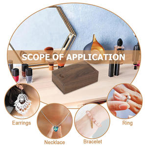 Caja de regalo de madera sin terminar más barata <span class=keywords><strong>y</strong></span> personalizada, caja de madera magnética pequeña para regalo de negocios, caja de madera con tapa para bricolaje - Product Image 2