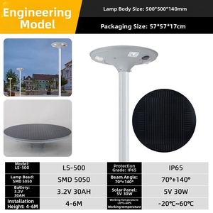 Luci solari integrate <span class=keywords><strong>da</strong></span> <span class=keywords><strong>esterno</strong></span> per il commercio estero, lampione stradale e <span class=keywords><strong>da</strong></span> giardino quadrato UFO a <span class=keywords><strong>energia</strong></span> <span class=keywords><strong>solare</strong></span> - Product Image 6