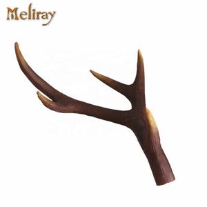 على الطراز الريفي الراتنج ريفي صياد الغزلان قرون الكأس الحائط التماثيل الديكور المنزل فندق يأتي مربع التعبئة والتغليف التعميد - Product Image 3