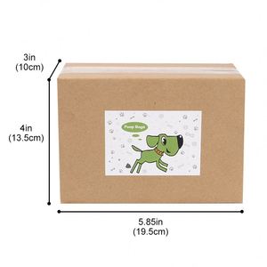 Biodegradable <b>Compostable</b> Dog Poop Poo Pop Bag Customizable Pet Waste Disposal Bag Cornstarch Embossed Surface Poop Bag - Product Image 2