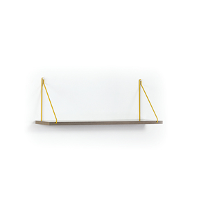 Floating Wall Shelf Walnut Chrome Metal Bracket Single Shelf For <b>Books</b> <b>Decorative</b> Wall Mount Rustic Style - Product Image 4
