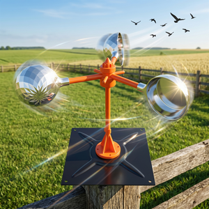 Solaire 360 °   Répulsif à oiseaux rotatif pour extérieur, multi-sons, effaroucheur automatique d'oiseaux, dispositif <span class=keywords><strong>anti</strong></span>-pigeons, lutte contre les parasites - Product Image 1