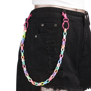 Cadena de cintura de acrílico colorida para niños y adultos, accesorio de uso diario de estilo retro punk - Product Image 3
