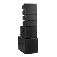 HDL-206A Système de sonorisation professionnel Line Array 2 voies 6,5 pouces en plastique, amplificateur DSP classe D bi-amplifié 300W+50W RMS 1200W Max