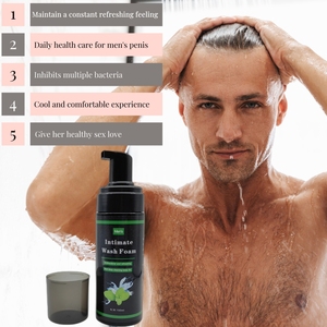 Erkek samimi yıkama köpüğü 150ml nane ferahlatıcı Penis bakımı temizleme köpüğü - Product Image 3