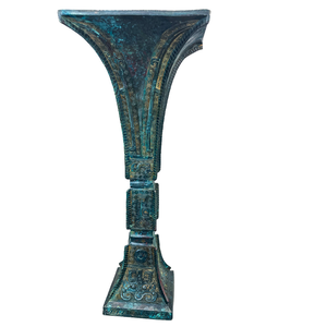 Gobelet à vin chinois ancien, artisanat en laiton, modèle 3D, moulage métallique avec gravure d'ange pour décoration <span class=keywords><strong>de</strong></span> Noël - Product Image 3