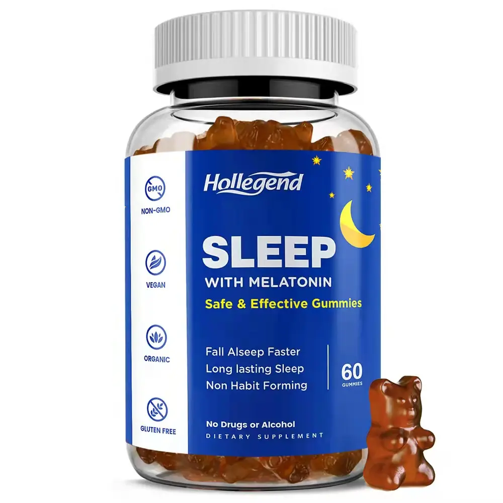 RTS MOQ100バイオチンリポソームメラトニンVitamin Gummies Bear Candy for Improve Sleep Aid Anxiety Relief Anti-Fatigue