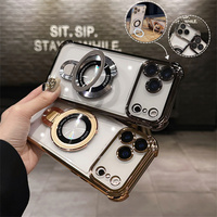 Mode bricolage magnétique clair support étui de téléphone portable pour iPhone 17 Air 16 15 14 Pro Max support Transparent support Tpu couverture arrière