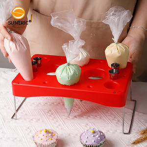 Outils de pâtisserie bricolage pliable fait maison décoration de gâteau glaçage pratique sac <span class=keywords><strong>à</strong></span> <span class=keywords><strong>douille</strong></span> <span class=keywords><strong>support</strong></span> plateau porte-sac <span class=keywords><strong>à</strong></span> pâtisserie - Product Image 5