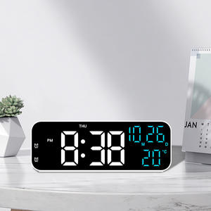 Reloj despertador LED digital 2025, reloj eléctrico de alimentación USB con calendario, temperatura, humedad, reloj de mesa de escritorio - Product Image 4