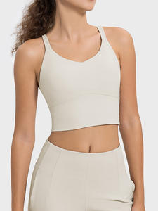 <span class=keywords><strong>Reggiseno</strong></span> Sportivo ad Alta Intensità e Alto Supporto con Collo a U Anti-Shock, Schiena Incrociata Decorativa, Riduzione del Seno Laterale, Effetto Push-Up, Traspirante - Product Image 5