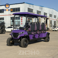 Voiturette de golf électrique à batterie lithium 72V 6 places pas chère en promotion