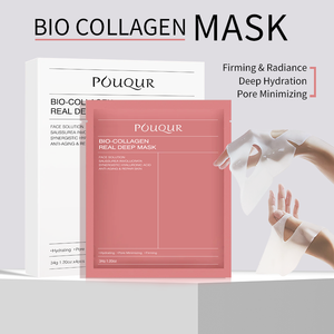 POUQUR Nueva Mascarilla Facial de Hidrogel de Colágeno <span class=keywords><strong>Bio</strong></span> Orgánico para Piel Sensible y Seca, Hidratación Profunda Real, Minimiza las Imperfecciones, con Niacinamida - Product Image 4