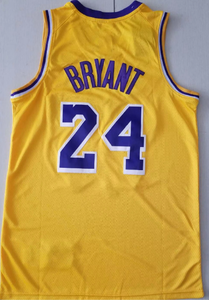 Vente en gros America Hommes 24 <span class=keywords><strong>Bryant</strong></span> Retro Jaune Or Violet <span class=keywords><strong>Noir</strong></span> 24 <span class=keywords><strong>Maillot</strong></span> de basket-ball américain brodé de haute qualité - Product Image 3