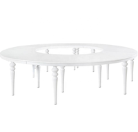Table serpentine pour mariage et banquet, blanc, en forme de s, table à manger d'hôtel, de style européen