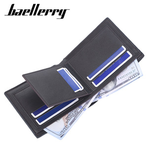Baellerry Men's Wallet <b>Slim</b> Horizontal PU Leather <b>Card</b> <b>Holder</b> 7 Inch Multifunctional Everyday Use - Product Image 3