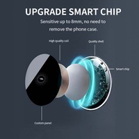 Chargeur de téléphone sans fil PD longue portée 10W en alliage d'aluminium Type-C magnétique avec protection OTP QC4.0 Entrée 5V/2A