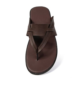 Sandalias Casuales de Verano con Tira en T, Punta Abierta, de Cuero Genuino, con Suela de Goma Antideslizante - Product Image 2