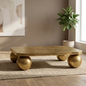 Made To Last Contemporary Stone Top <b>Coffee</b> <b>Table</b> With Ball <b>Legs</b> Modern Living Room Furniture Handmade Design - Product Image 1