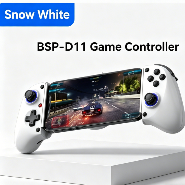 BSP-D11 Telescopic Mobile Gaming Controller RGB Light Phone Stretching Gamepad for Android IOS P3 P4 Switch