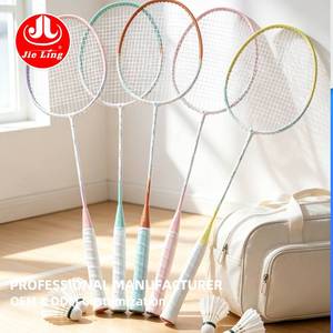 Raquette de <span class=keywords><strong>badminton</strong></span> Jieling A921 professionnelle de haute qualité <span class=keywords><strong>en</strong></span> acier ferroalliage, cadre intégré, design coloré dégradé, poignée <span class=keywords><strong>en</strong></span> PU colorée - Product Image 1