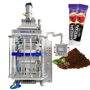 Automatic multi lane stick pack packing machine vertical form fill seal powder sachet coffee powder filling packaging machine