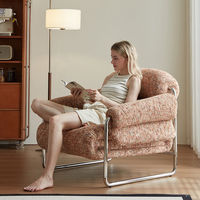 Nouveau style de fauteuil individuel pour la maison, fauteuil de salon en tissu, style rétro Bauhaus du milieu du siècle, fauteuil d'appoint de loisirs