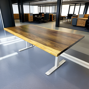 Dessus de table <span class=keywords><strong>en</strong></span> noyer sud-américain Live Edge <span class=keywords><strong>en</strong></span> bois dur massif sur mesure pour <span class=keywords><strong>bureau</strong></span> debout finition UV anti-rayures - Product Image 4