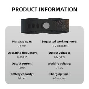 <span class=keywords><strong>Ceinture</strong></span> de massage avec 8 modes de massage, 20 niveaux <span class=keywords><strong>d</strong></span>'intensité, contrôleur intelligent respirant, micro-courant EMS, soutien lombaire - Product Image 4