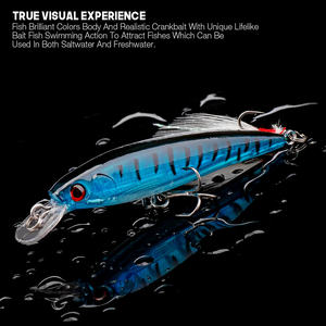 Trolling Minnow ล่อเหยื่อตกปลา,เหยื่อตก<span class=keywords><strong>ปลา</strong></span>แบบมินนาวเหยื่อตกปลาแบบแขวนนอกชายฝั่งดำน้ำลึก - Product Image 4