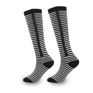 Chaussettes de compression graduées en nylon tricoté respirant avec fermeture éclair, préviennent l'enflure et la douleur pour femmes, usage quotidien - Product Image 6
