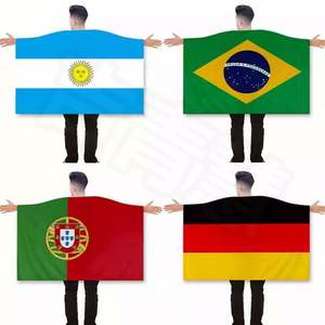 Drapeau national personnalisé en forme de cape, drapeau de supporter 90 x 150 cm - Bannière 3x5 pieds - Product Image 3